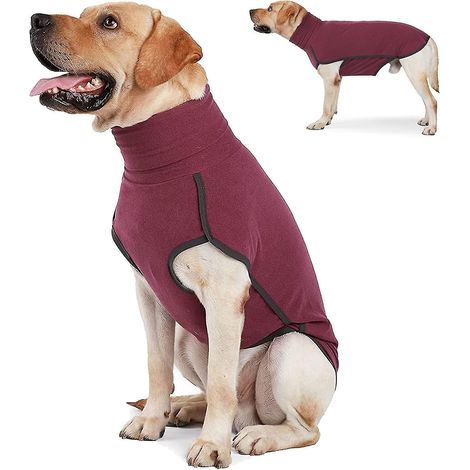Pull polaire pour chien de grande taille, sweat-shirt doux, veste chaude, vêtements chauds pour chien, pull pour pitbull pour animaux de petite, moyenne et grande taille, usage intérieur et extérieur, (1/5)