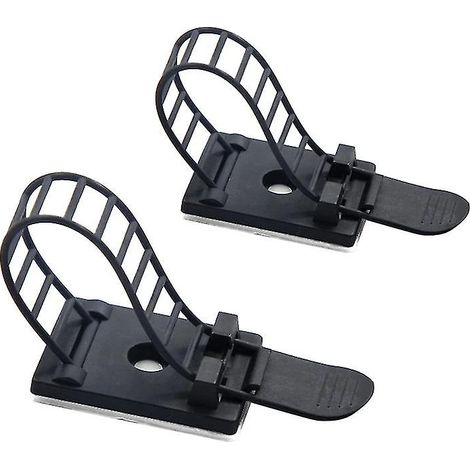 Organisateur de câbles de bureau (100 pièces), clips de fixation auto-adhésifs, support de câbles (1/4)