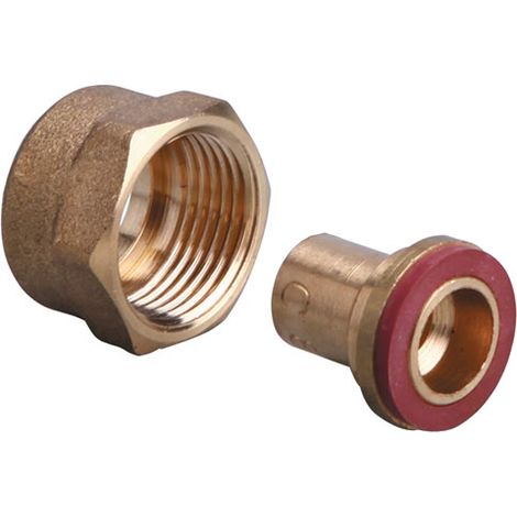 Conector de gas butano propano 2 piezas 20x150 Hembra - para soldar cobre Ø12