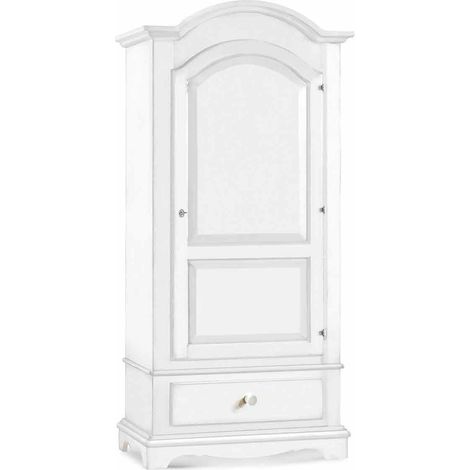 Armadio Legno 1 Porta Laccato Bianco
