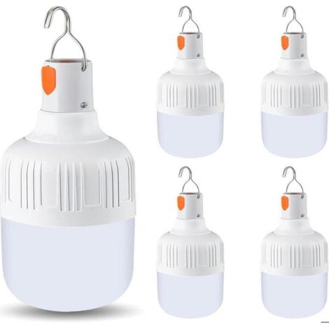 Lot de 5 Lanterne Camping LED- Lampe Camping Rechargeable- 3 Modes- 500 Lumens- Lumière d'extérieur portable (1/5)