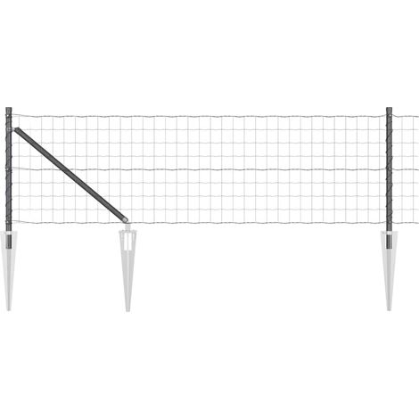 Maison Exclusive - Schweißdrahtzaun mit Spikes 25 x 0,6 m (B x H)