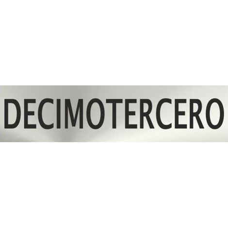 Señal informativa Decimotercero de Acero Inoxidable Adhesivo de 0,8mm 50x200 mm SEKURECO (1/2)