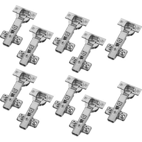 Blum Topfband Schrankscharnier 110° 71B3580 Eckanschlag SoftClose 3D-Verstellung, inkl. Montageplatte 173L8100 - 10er Set