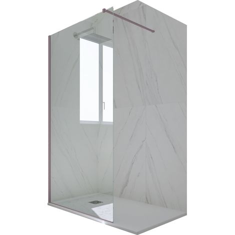 Duschwand Walk In pvc  cm Klarglas Lavendel Kolors