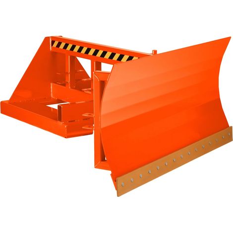 R+R Industrietechnik Schneeschieber Typ RSP-20 mit Polyurethanschürfleiste Schildbreite 2000mm RAL 2004 Reinorange