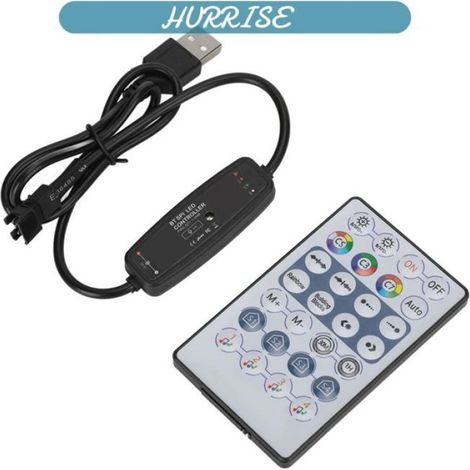 Controleur De Bande Led - Rgb Sans Fil - Pour Bande Led 5 V A 3 Broches - Application Et Telecommande - 1 Unite (1/5)