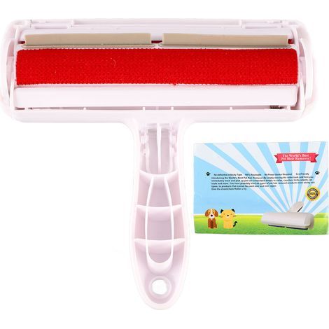 Rouleau anti-poils d'animaux réutilisable avec poignée ergonomique pour chats, chiens, meubles et sièges de voiture (1/5)