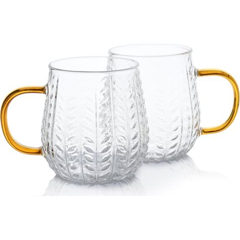 Set Gläser mit bernsteinfarbenen Griffen 2x400 ml Dricka duka (1/3)
