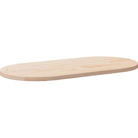 Tischplatte 100x50x2,5 cm Massivholz Kiefer Oval