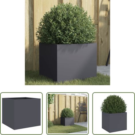 Jardinière anthracite - Jardinière anthracite 32x30x29 cm acier (1/5)