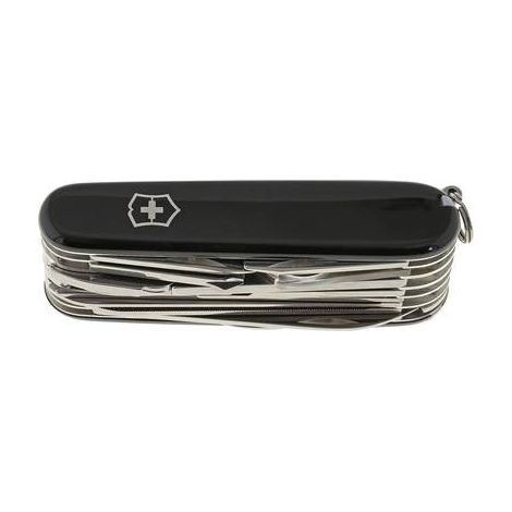 Coltello svizzero Victorinox Swiss Champ, 33 funzioni diverse, con pinzette, forbici e lente d'ingrandimento, 185 gr, colore nero (1/2)