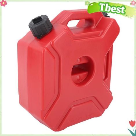 Tbest Réservoir de mazout Réservoir d'essence portable rouge de grande capacité, 5 L, 1,3 gallons, moto reservoir avec support (1/5)