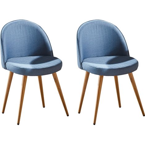 Juego de dos sillas escandinavas GREK azules