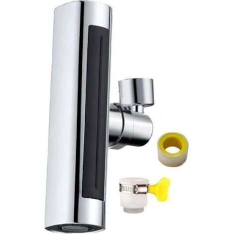 Rallonge De Robinet - Bec Pivotant 360° - Jet Cascade Et Pluie - Pour Évier Cuisine Et Salle De Bain - 1 Pièce (1/5)