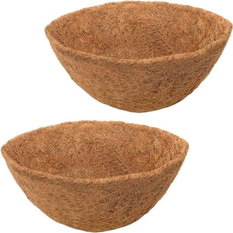 Set mit 2 Blumenkorbeinsätzen aus Kokosfaser, 35,5 cm (14 Zoll) Durchmesser. (1/5)