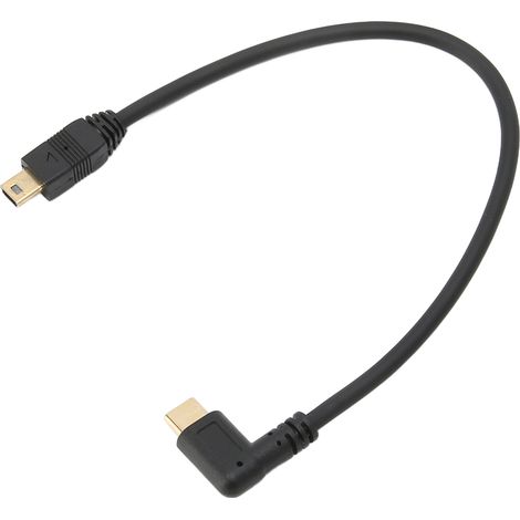 Câble USB-C vers Mini USB 5 broches, fiche réversible, 0.25 mètres (1/5)