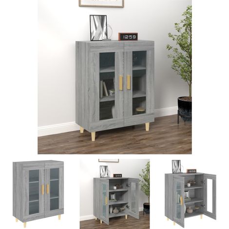Holz Sideboard Grau Sonoma - vidaXL Sideboard Grau Sonoma 69,5x34x90 cm Holzwerkstoff - Sideboard Stauraum (1/5)