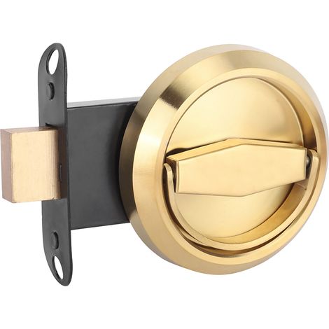 Poignée de tirage en acier inoxydable avec anneau de verrouillage pour porte d'armoire, tiroir, placard, or (1/5)