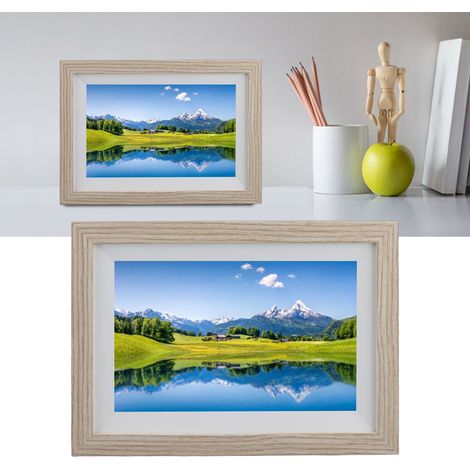 Cornice digitale touchscreen WiFi bianca da 10 pollici, con streaming video, trasmissione immagini, supporto memoria fino a 16 GB, IPS HD 1280x800/1920x1080, spina europea 100-240 V, ideale per la dec (1/4)