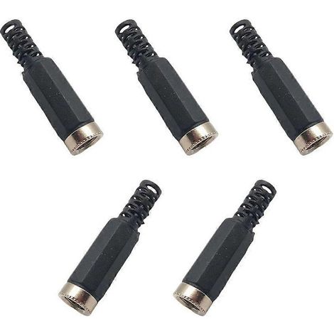 Lot de 5 prises d'alimentation femelles DC5,5 x 2,5 mm, montage assemblé DC5525 (1/4)