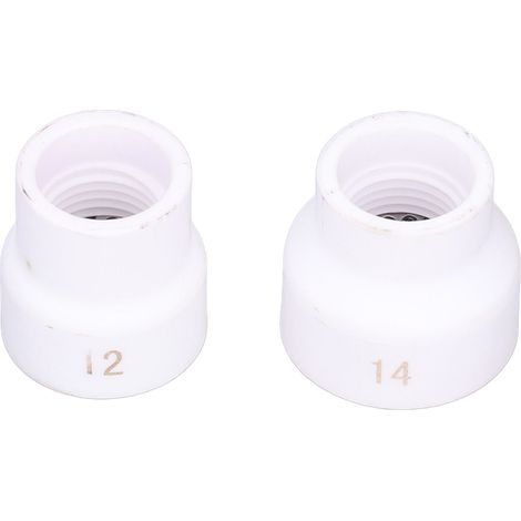 Kit d'accessoires pour soudage TIG (2 pièces) : buse en céramique n° 12/14 pour WP9/17/18/20/25/26 (blanc) (1/5)