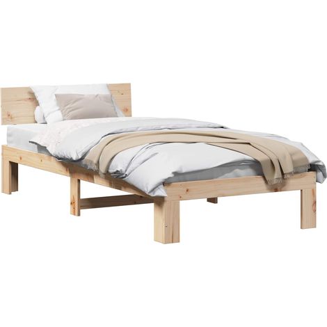 Maison Exclusive - Estructura de cama Natural 100 x 200 cm Madera (1/5)