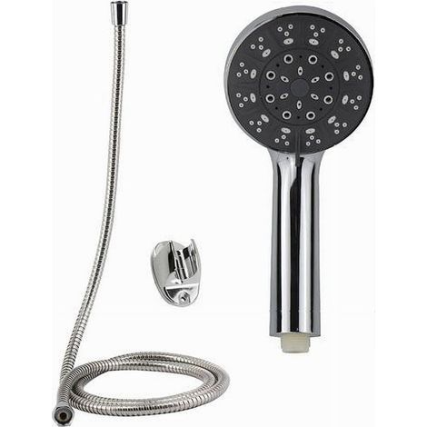 Trade Shop - Kit Baño Rociador Mano Con Cordón Soporte 1,8 Metros 69065 - (1/3)