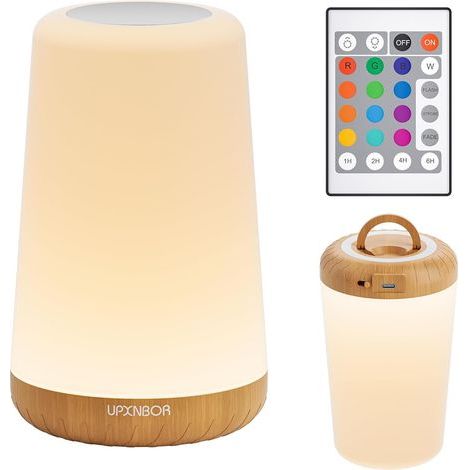 LED Night Light, Touch Control with Remote, 13 RGB Colors, 5 Brightness Levels, USB Rechargeable, Hook for Bedroom (1/5)