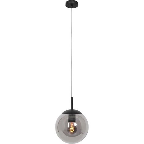 [NEUWERTIG] B-Ware Steinhauer Hängeleuchte Pendelleuchte Bollique Glas ø20cm Led Schwarz Kugellampe
