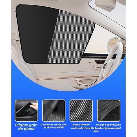 Pare Soleil Voiture Latéral,Pare-Soleil de Fenêtre de Voiture Semi-occultant et Semi-Transparent,UV Chaleur,Convient à la Plupart des Voitures,SUV,Berlines (Fenêtre Avant) (1/3)