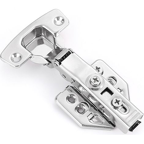 Sollbry Paquete de 4 bisagras ocultas sin marco para gabinetes de cocina, bisagras resistentes de cierre suave para puertas de gabinete (12,3 × 6,5 cm) (1/2)