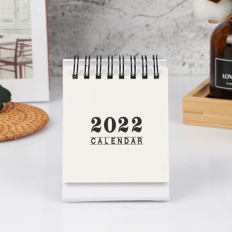 Mini calendriers de bureau 2022, calendrier à feuilleter sur pied pour la maison et le bureau, calendrier annuel, agenda journalier, pages mensuelles, calendrier chevalet (1/5)