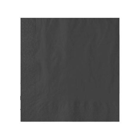 Serviette jetable noire 2 plis 40x40 cm - 100 pièces - Ecobioshopping