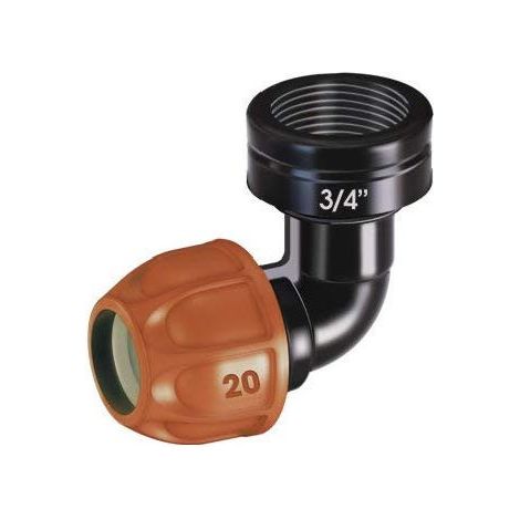 Claber Raccordo A Gomito Ø 20 Mm Filetto 3/4" F