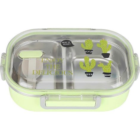 Auslaufsichere 650-ml-Lunchbox aus Edelstahl 304 für Kinder und Schüler, tragbarer Lebensmittelbehälter mit luftdichtem Deckel, robuste Lunchbox für Schule und Reisen. (1/5)