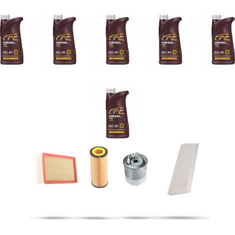 Kit tagliando 4 FILTRI e 6L OLIO compatibile con Mercedes Classe A (w169) A180 Cdi 80kw Dal 2004 al 2012 (1/5)