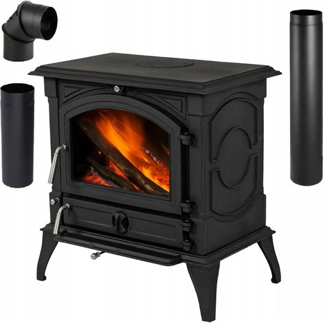 Stufa a Legna in Ghisa 17 kW THUNDER WESTA con Tubi Camino Ecodesign (1/5)