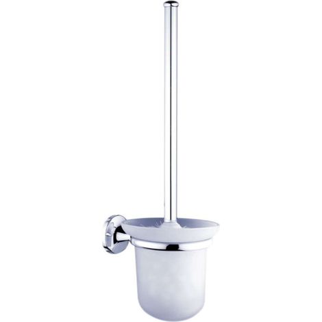 Nimco Monolit - Escobilla de WC de pared, con soporte, cristal mate/cromo MO 4094C-26