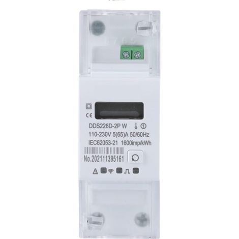 Moniteur d'énergie Domestique Intelligent 50/60Hz Tuya monophasé 65A Din Rail WiFi Compteur d'énergie Intelligent minuterie Moniteur KWh mètre wattmètre Moniteur d'électricité en Temps réel (1/5)