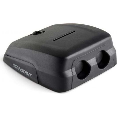Scanstrut DS-HD10-BLK - Passe-câbles double horizontal pour câbles jusqu’à 10mm, IP68, noir, pour camping-car, van aménagé