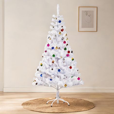 Sapin de Noël blanc en plastique 85 x 85 x 150 cm (1/5)