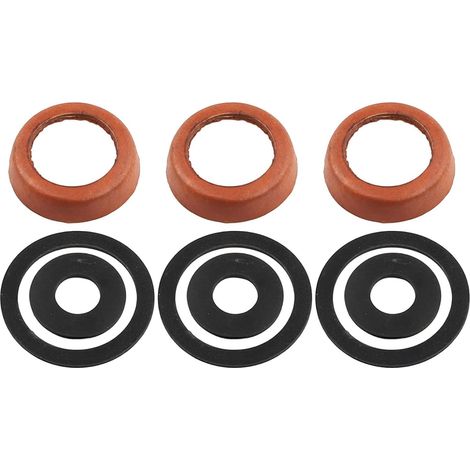 Garten Handpumpe Ersatzteile Set, Ersatzteile für Gartenpumpe, 3 Ledermanschetten & 6 Gummidichtungen für Modell 75 Wasserpumpen Sanitär Vorrichtung Zubehör (1/5)