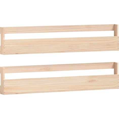 Wand-Schuhregale 2 Stk. 110x9x23 cm Massivholz Kiefer vidaXL