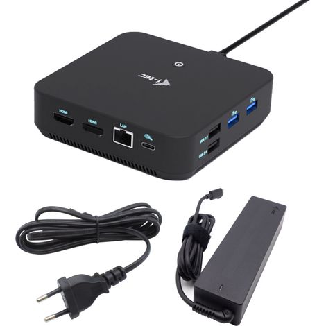 i-tec USB-C DP Dual HDMI Docking Station with Power Delivery 100 W + Universal Charger 100W (1/4)