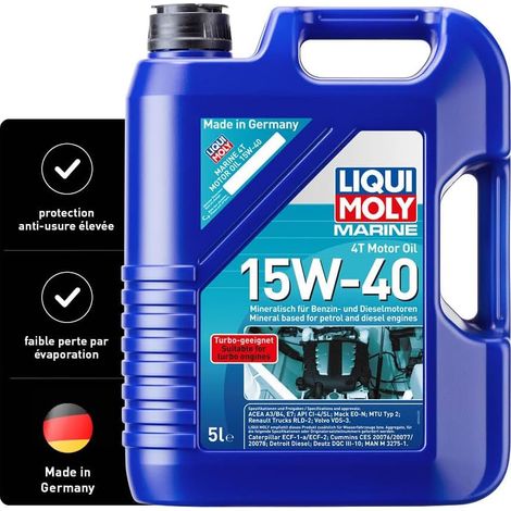 Marine 4T Motor Oil 15W-40, 5 L, Huile de moteur minéral de démarrage, SKU: 25016 (1/5)