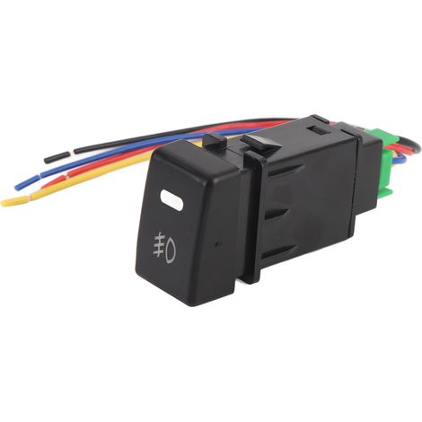Interrupteur Poussoir 4 Pôles 12V avec Éclairage LED pour ISUZU MU-X - ABS, Lumière Antibrouillard, Installation Panneau, Câblage Inclus (1/5)