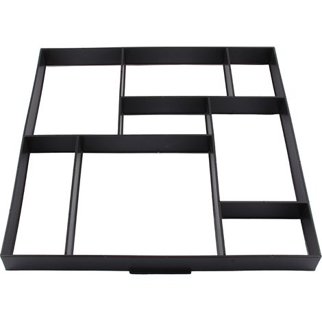Moule à dalles en plastique à 8 grilles pour pavés, béton, décoration de chemin et de terrasse. (1/5)