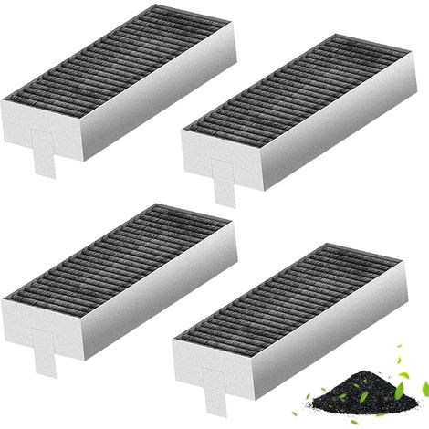 Filtre à charbon actif 4 pièces 193x75x35 mm, filtre pour hotte aspirante, pour Studioline HZ9VRCR0, pour CA282111, pour Z821VR0, pour CZ9VRCR0