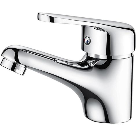 Auralum Wasserhahn Bad Klein Chrom Einhandmischer Mischbatterie (1/5)